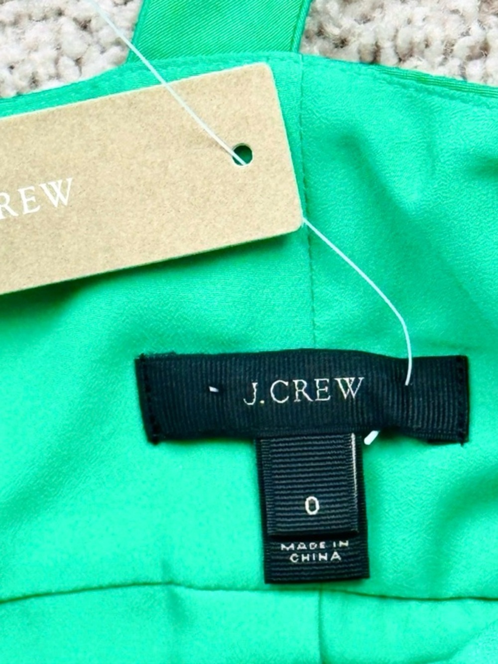 J.Crew Classic Silk Faille Cotton Peplum Mini Dress Kelly Green Size 0 NWT - Picture 6 of 9